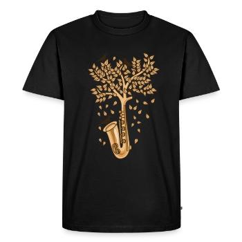 Musique de cuivres de chapelle de saxophone - T-shirt Premium bio Homme - noir - Devant - Nico (187cm)