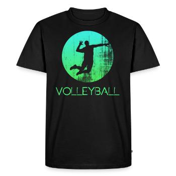 volley-ball - T-shirt Premium bio Homme - noir - Devant - Nico (187cm)