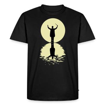 Le chef d'orchestre et la lune - T-shirt Premium bio Homme - noir - Devant - Nico (187cm)