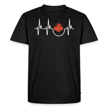 batterie - T-shirt Premium bio Homme - noir - Devant - Nico (187cm)