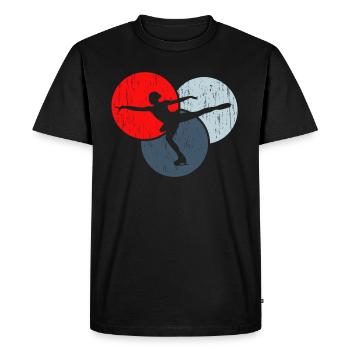 Ice skating colorful shirt - Men's Premium Organic T-Shirt - black - Front - Nico (187cm)
