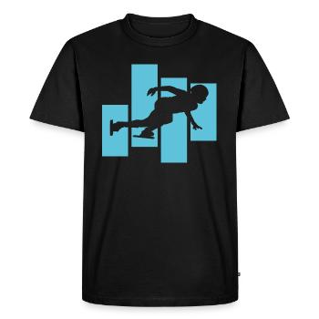Patinage de vitesse - T-shirt Premium bio Homme - noir - Devant - Nico (187cm)