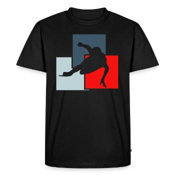 Speed skating winter - Men's Premium Organic T-Shirt - black - Front - Nico (187cm)