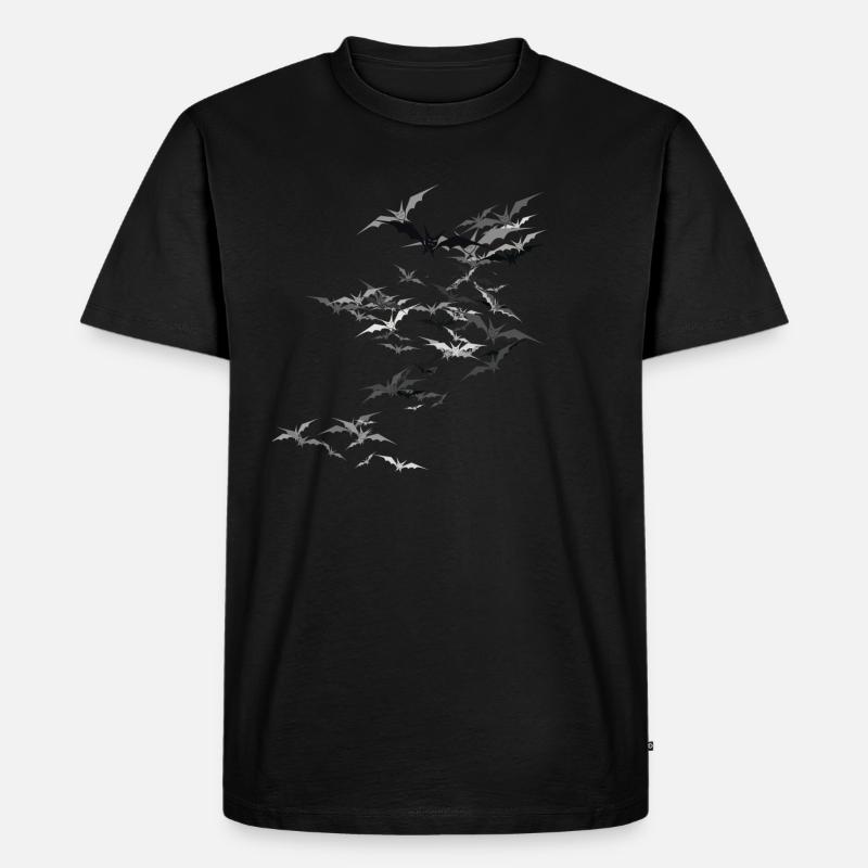 Fledermäuse - Männer Premium Bio T-Shirt - Schwarz