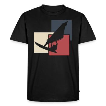 Shirt de planche à voile - T-shirt Premium bio Homme - noir - Devant - Nico (187cm)