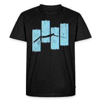 Spearfishing Ocean Gift - Men's Premium Organic T-Shirt - black - Front - Nico (187cm)
