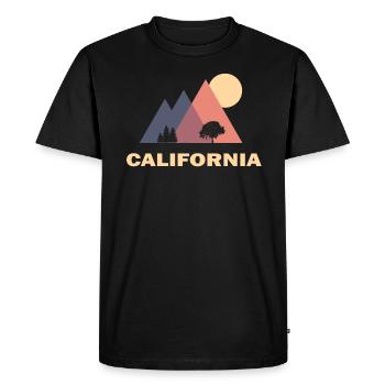 Californie - T-shirt Premium bio Homme - noir - Devant - Nico (187cm)