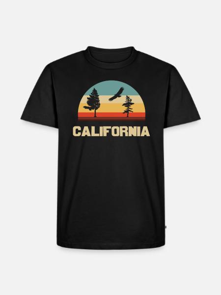 california - Men's Premium Organic T-Shirt - black