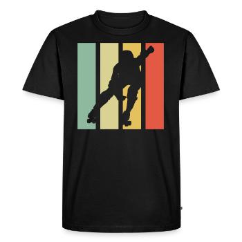 Roller derby reggae - T-shirt Premium bio Homme - noir - Devant - Nico (187cm)