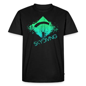saut en parachute parachute - T-shirt Premium bio Homme - noir - Devant - Nico (187cm)