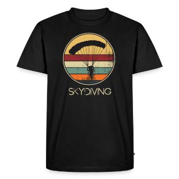 parachuting parachute retro - Men's Premium Organic T-Shirt - black - Front - Nico (187cm)