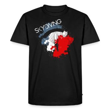 saut en parachute - T-shirt Premium bio Homme - noir - Devant - Nico (187cm)