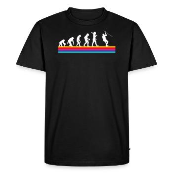 T-shirt graphique Vintage Canyoning - T-shirt Premium bio Homme - noir - Devant - Nico (187cm)