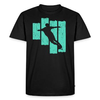 longboard - T-shirt Premium bio Homme - noir - Devant - Nico (187cm)