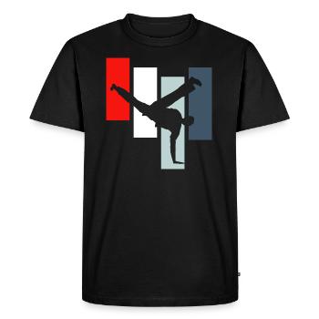 Capoeira - Men's Premium Organic T-Shirt - black - Front - Nico (187cm)