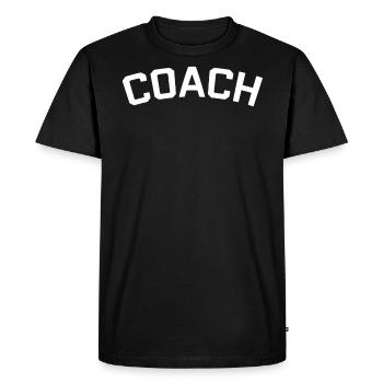 Simple Coach Shirt - Men's Premium Organic T-Shirt - black - Front - Nico (187cm)