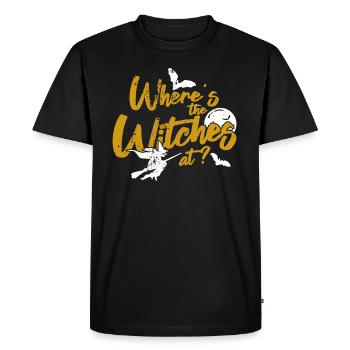 witch - Men's Premium Organic T-Shirt - black - Front - Nico (187cm)