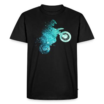 cycliste vélo motocross freeride - T-shirt Premium bio Homme - noir - Devant - Nico (187cm)