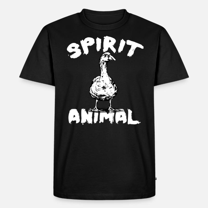 GOOSE - Männer Premium Bio T-Shirt - Schwarz