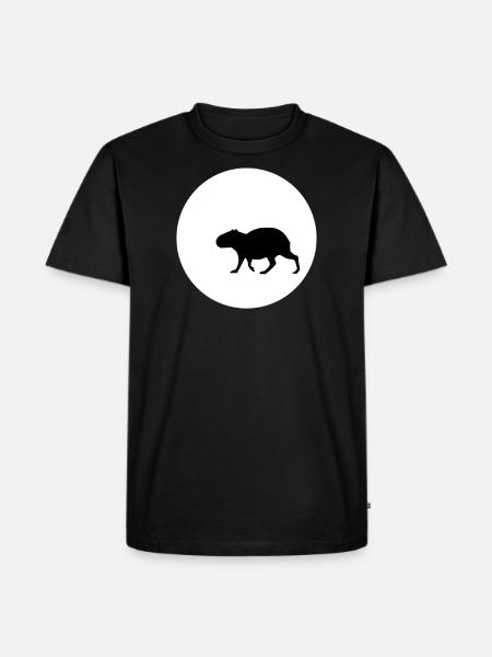 Capybara and Moon TEA - Men's Premium Organic T-Shirt - black