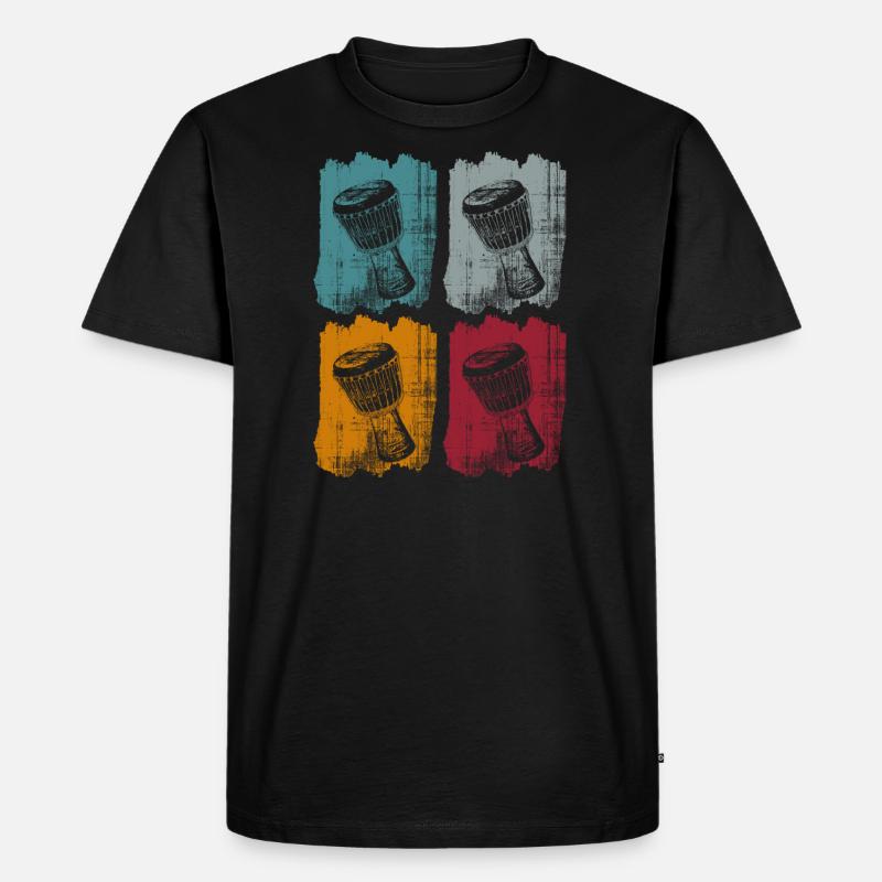 drums perkussion djembe - Männer Premium Bio T-Shirt - Schwarz