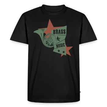 corne corne - T-shirt Premium bio Homme - noir - Devant - Nico (187cm)
