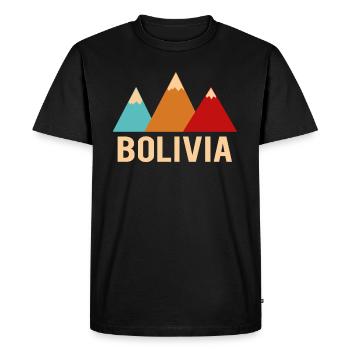 Bolivie - T-shirt Premium bio Homme - noir - Devant - Nico (187cm)
