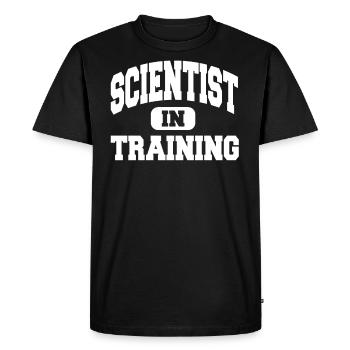 Scientifique en formation - T-shirt Premium bio Homme - noir - Devant - Nico (187cm)