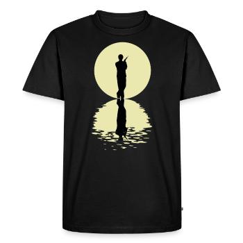 L'anesthésiste et la lune - T-shirt Premium bio Homme - noir - Devant - Nico (187cm)