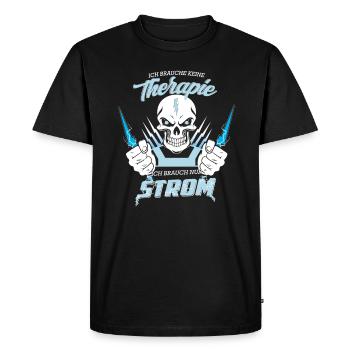 Je n'ai pas besoin de thérapie juste ÉLECTRICIEN - T-shirt Premium bio Homme - noir - Devant - Nico (187cm)