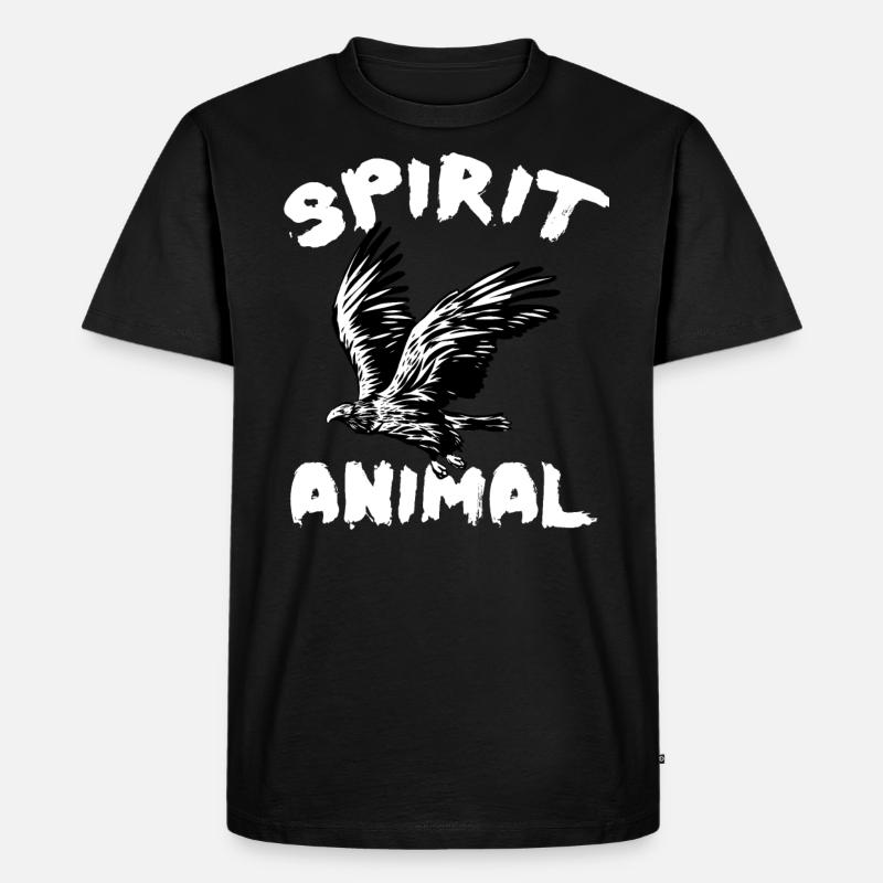 HAWK - Männer Premium Bio T-Shirt - Schwarz