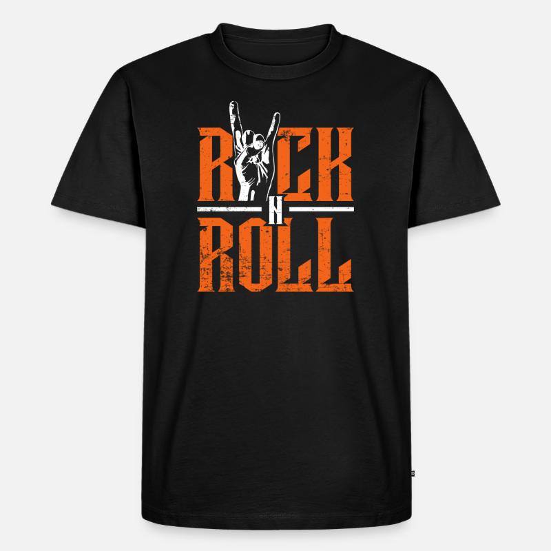 Rock 'n' Roll - Männer Premium Bio T-Shirt - Schwarz