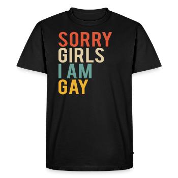 gay gay gay - T-shirt Premium bio Homme - noir - Devant - Nico (187cm)