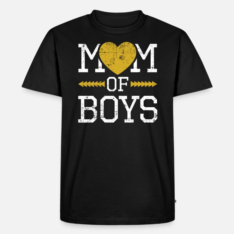 Mama von Jungs - Männer Premium Bio T-Shirt - Schwarz