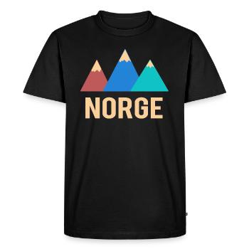 Norvège norvège - T-shirt Premium bio Homme - noir - Devant - Nico (187cm)