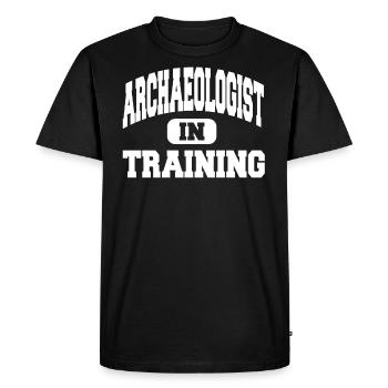 Archéologue en formation - T-shirt Premium bio Homme - noir - Devant - Nico (187cm)