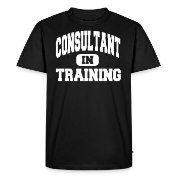 Consultant en formation - T-shirt Premium bio Homme - noir - Devant - Nico (187cm)