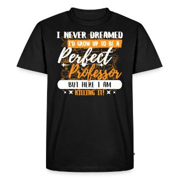 Cool Professor Christmas Gift - Men's Premium Organic T-Shirt - black - Front - Nico (187cm)