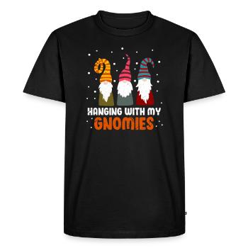 Gnome Christmas Gnome Dwarf Christmas Gift - T-shirt Premium bio Homme - noir - Devant - Nico (187cm)