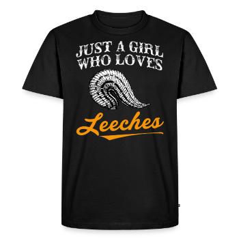 Leeches Tee Shirts pour les filles - T-shirt Premium bio Homme - noir - Devant - Nico (187cm)