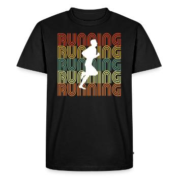 RUNNING - Men's Premium Organic T-Shirt - black - Front - Nico (187cm)