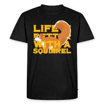 Squirrel Squirrel - Men's Premium Organic T-Shirt - black - Front - Nico (187cm)
