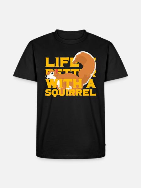 Squirrel Squirrel - Men's Premium Organic T-Shirt - black