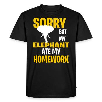 Éléphant drôle idée actuelle - T-shirt Premium bio Homme - noir - Devant - Nico (187cm)