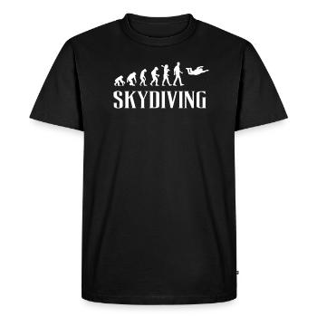 Skydiving Evolution Gift Idea - T-shirt Premium bio Homme - noir - Devant - Nico (187cm)