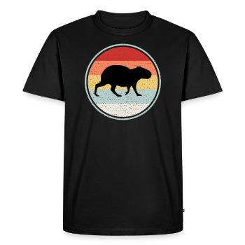 Capybara - Männer Premium Bio T-Shirt - Schwarz - Vorne - Nico (187cm)