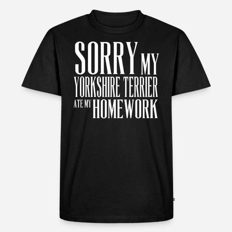 YORKSHIRE TERRIER - Männer Premium Bio T-Shirt - Schwarz
