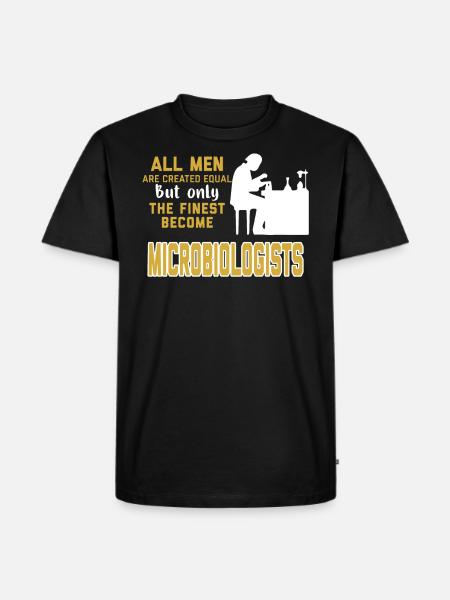 Funny microbiologist tea - Men's Premium Organic T-Shirt - black
