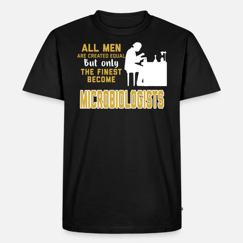 Funny Microbiologist Tee - Männer Premium Bio T-Shirt - Schwarz