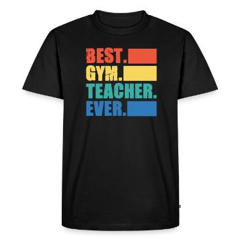 Entraîneur de fitness - T-shirt Premium bio Homme - noir - Devant - Nico (187cm)